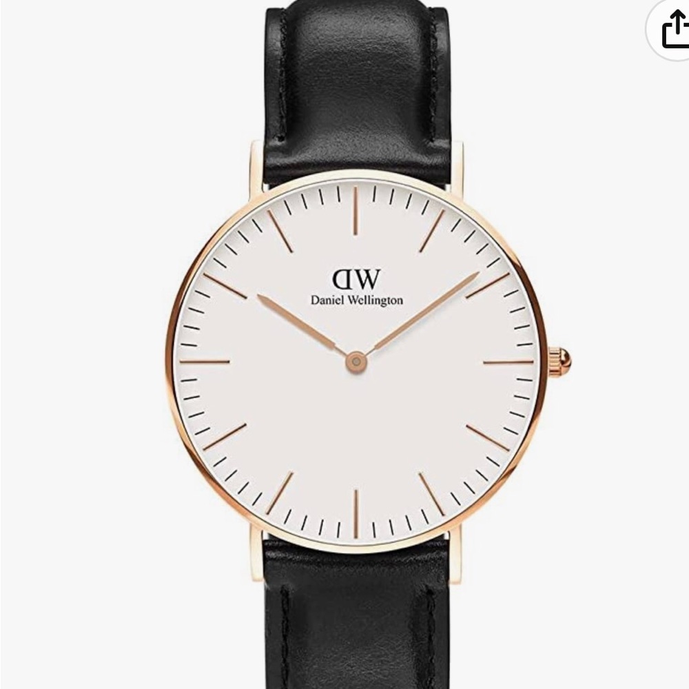 Daniel Wellington Classic Sheffield Watch, Italian Black Leather Band